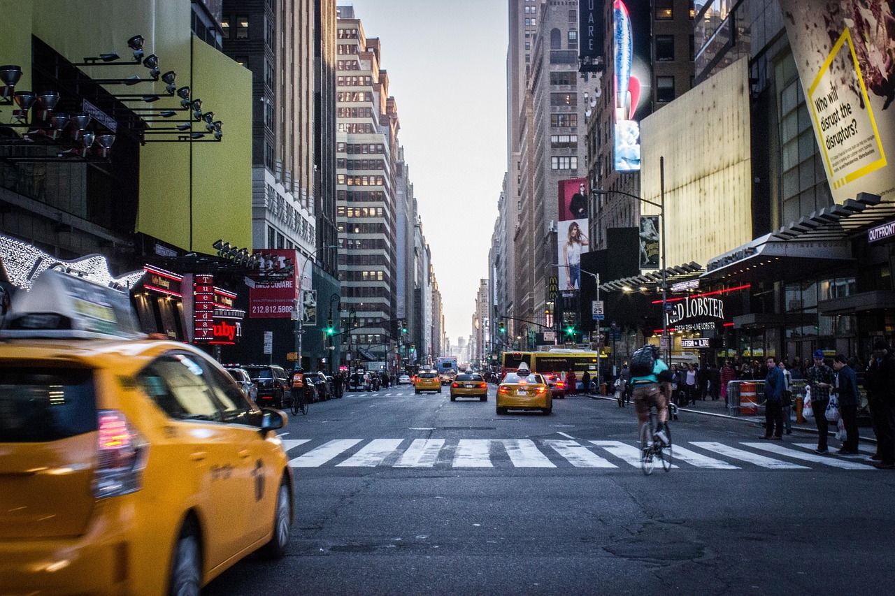 NYC Yellow Taxi on Street